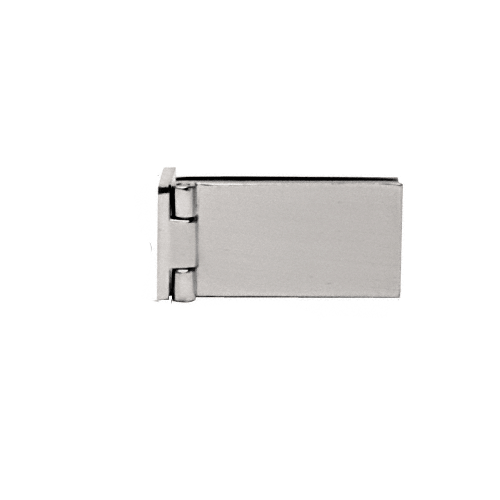 Brushed Nickel Light Duty Frameless Cabinet Door Hinge - Square Corner Style - pack of 2