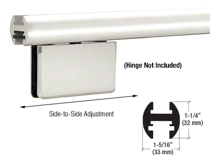 CRL EHK98BA Brite Anodized 95" EZ-Adjust Shower Door Header Kit, Hinge Not Included