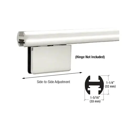 CRL EHK98BA Brite Anodized 95" EZ-Adjust Shower Door Header Kit, Hinge Not Included
