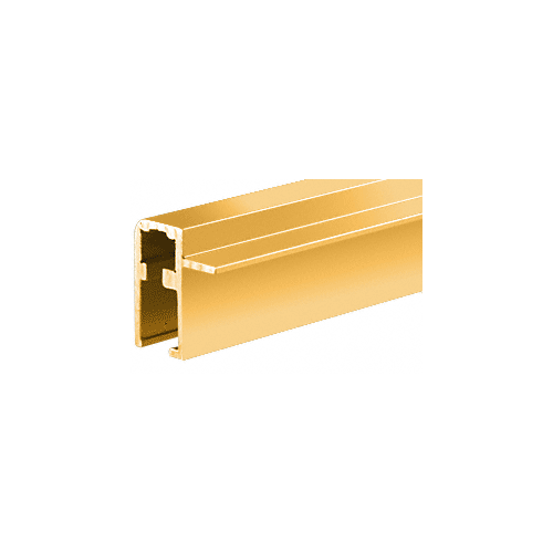 Brite Gold Anodized Aluminum Side Top Rail Extrusion 144" Stock Length