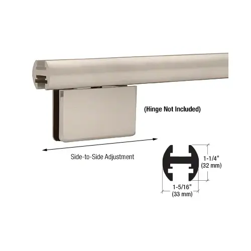 CRL EHK98BN Brushed Nickel 95" EZ-Adjust Shower Door Header Kit, Hinge Not Included