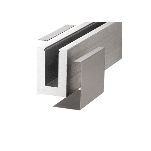 316 Brushed Stainless 120" Outside Fascia Cladding for CRL's Laminated Base Shoe - L56S Series 120" Stock Length