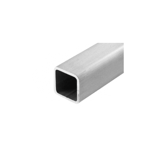 CRL PR2BS20 Brushed Stainless 2" Square Outside Diameter Pipe Rail Tubing - 20'
