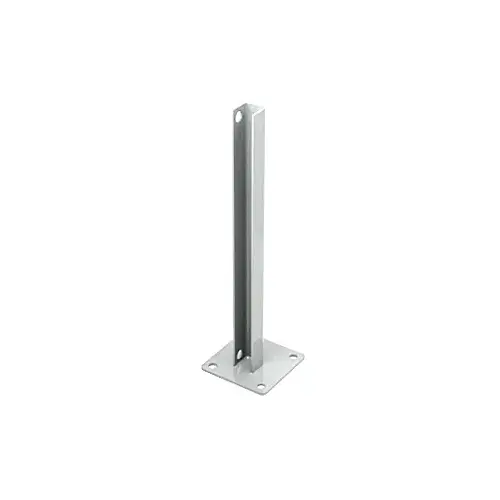 CRL PSB3CS Metallic Silver AWS Steel Stanchion for 90 Degree Rectangular Corner Post