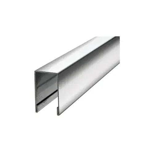 Polished Stainless 120" Crisp Corner Flat Top U-Channel Cap Railing