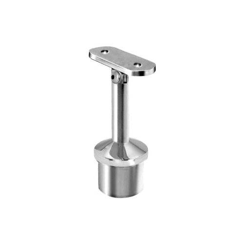 Polished Stainless Post Mounted Adjustable Flat Saddle Hand Rail Supports