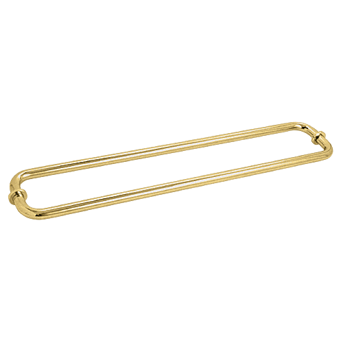 Polished Brass 30" BM Series Back-to-Back Tubular Towel Bars With Metal Washers