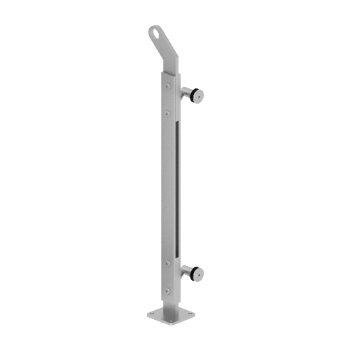 CRL P242LEPS Polished Stainless 42" P2 Series Left Hand End Post Railing Kit