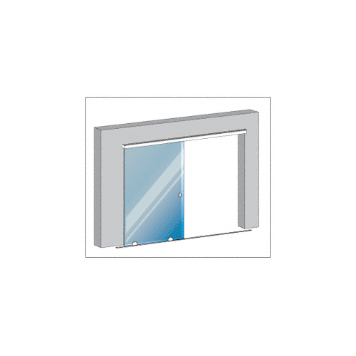 Brushed Stainless GSDH1 Series Single Bottom Rolling Door Installation Assembly - 118"