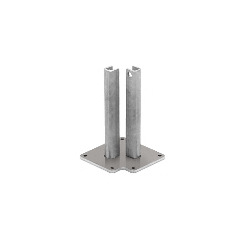CRL BPLST30BS Brushed Stainless Steel Surface Mount Stanchion for up to 72" Barrier Corner Post