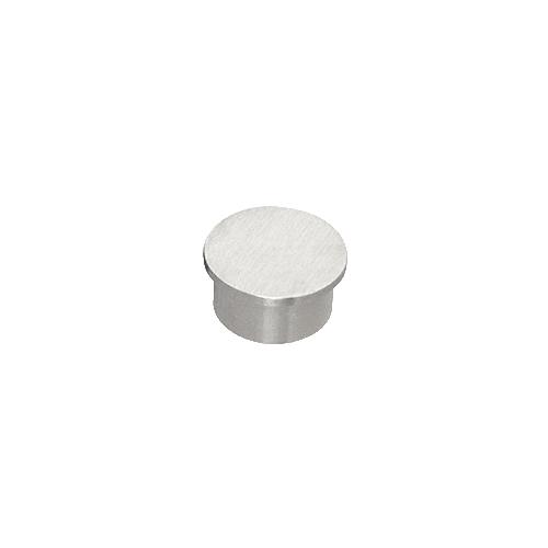 Brushed Stainless Flat End Cap for 1-1/2" Outside Diameter Tubing