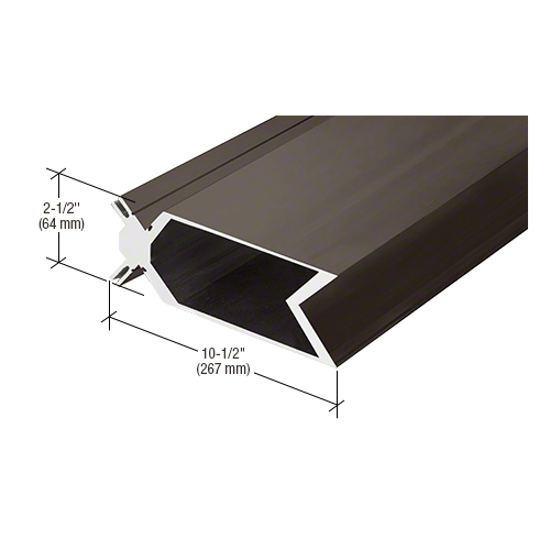 CRL-U.S. Aluminum BW49222 90 degree Corner Mullion - 24'-2", Dark Bronze/Black Anodized Class 1 300" Stock Length