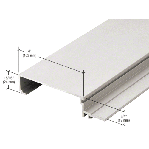 Clear Anodized 4" Male Split Mullion for Screw Spline Assembly - 24'-2" Stock Length