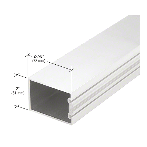 White KYNAR Paint 2-7/8" Structural Silicone Glazed Vertical Mullion - 24'-2" Stock Length