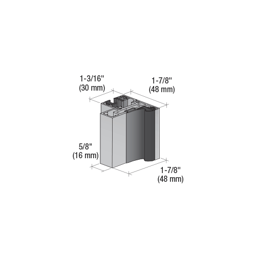 Fallbrook Satin Anodized 3m Door Frame Profile Glass-to-Glass