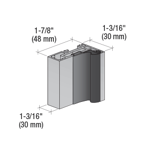 Crl Fw2gd3bn Brushed Nickel Fallbrook 3m Profile Wall To Glass
