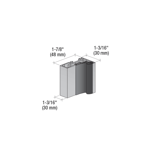 CRL FW2GD3MBL Matte Black Fallbrook 3m Profile Wall-to-Glass Door Frame