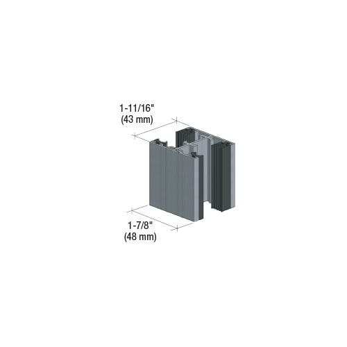 Satin Anodized Fallbrook 3m XL Series Glass-to-Glass Channel Door Frame Set