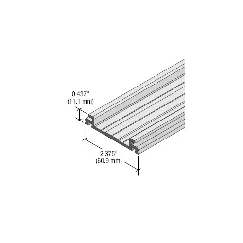 Mill Finish Pressure Plate for StormWall XL Mullions - 24'3" Length