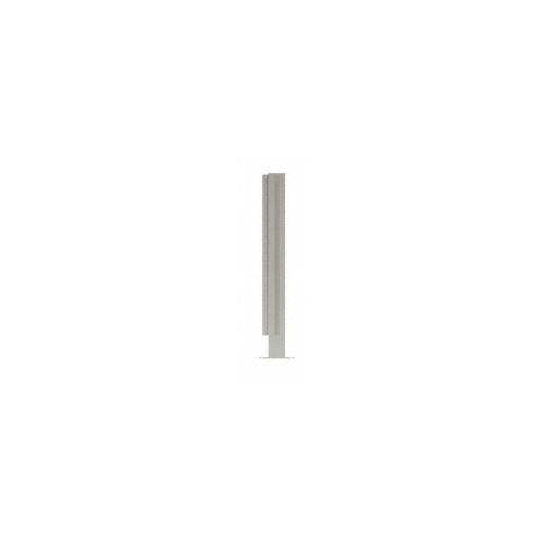 Brushed Stainless 18" High 1" Square PP47 Mini Plaza Series Partition Corner Post with U-Channel