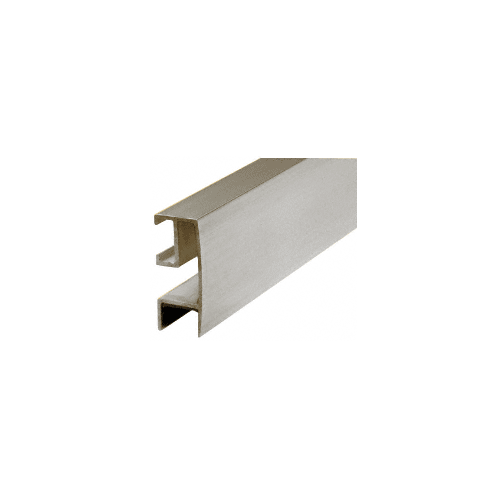 Brushed Nickel Rectangular Mirror Frame Extrusion 144" Stock Length