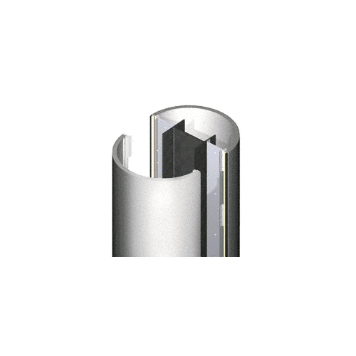 Silver Metallic 2' x 10' Standard Series Round Column Covers Two Panels Opposing