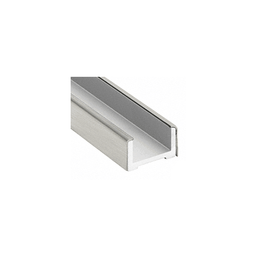 CRL Blumcraft EB750BS Brushed Stainless Wet Glaze U-Channel for 3/4" (19 mm) Glass 120" Length