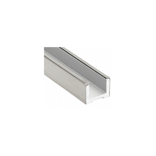 CRL Blumcraft EB500BS Brushed Stainless Wet Glaze U-Channel for 1/2" (12 mm) Glass 120"