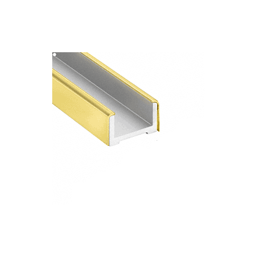 Polished Brass Wet Glaze U-Channel for 3/4" (19 mm) Glass 120" Length - pack of 5
