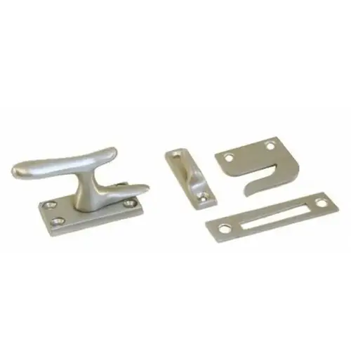 Aluminum Casement Fastener with Multiple Strikes Bright Nickel Finish