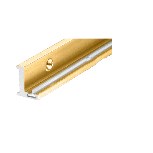 Brite Gold Anodized 98" Aluminum Jamb With Clear Vinyl Wipe - 95" Stock Length