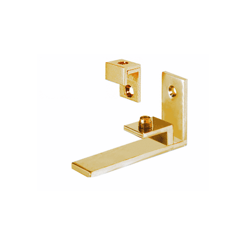 Brass Combined Shelf Support and Mirror Clip