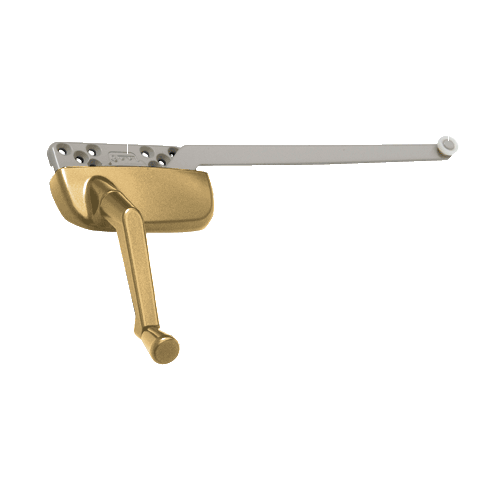 Gold Left Hand Ellipse Style Casement Operator with 9-1/2" Single Arm