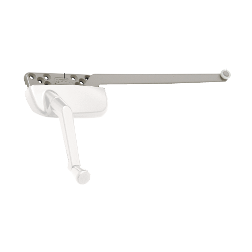 White Right Hand Ellipse Style Casement Operator with 9-1/2" Single Arm