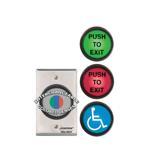 Assa Abloy Electronic Security Hardware Securitron PB5 2" Push Button