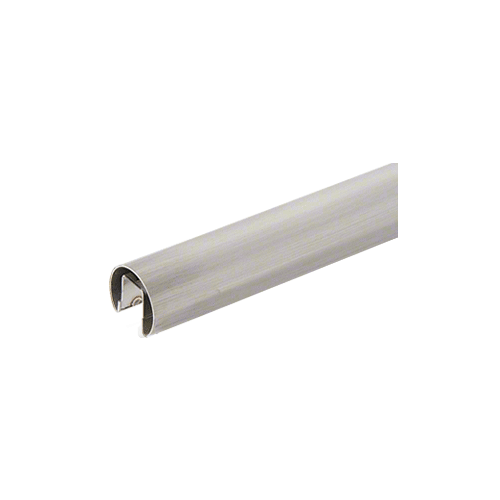 CRL GR16BS6 316 Brushed Stainless 1.66" Premium Cap Rail for 1/2" Glass - 120"