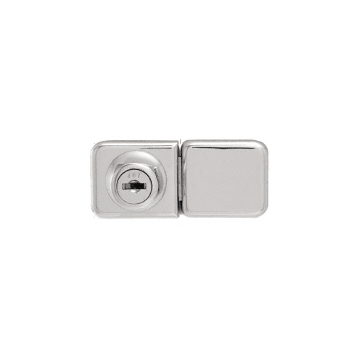 CRL UV417CHKA Chrome UV Bond Classic Series Glass Door Lock and Keeper for Double Doors - Keyed Alike