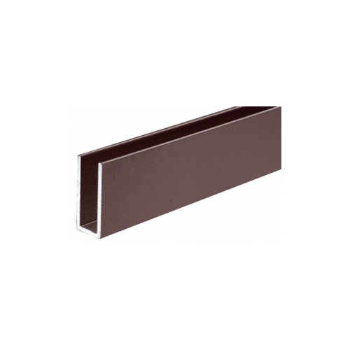 CRL D623DU Duranodic Bronze 1/4" Single Channel with 1" High Wall 144" Stock Length