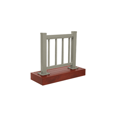 Beige Gray 100 Series Aluminum Picket Railing System Small Showroom Display