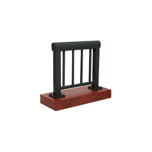Matte Black 300 Series Aluminum Picket Railing System Small Showroom Display