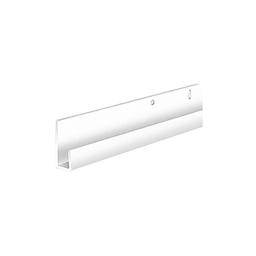 CRL D636W White Electro-Static Paint 1/4" Standard Aluminum J-Channel 144" Stock Length