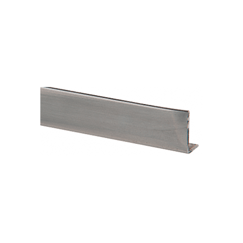 Brushed Nickel Aluminum 5/8" L-Bar Extrusion  12" Stock Length