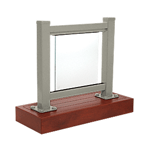 Beige Gray 100 Series Aluminum Glass Railing System Small Showroom Display
