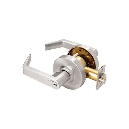 Brushed Nickel Heavy-Duty Grade 1 Lever Locksets Entrance - 7-Pin SFIC