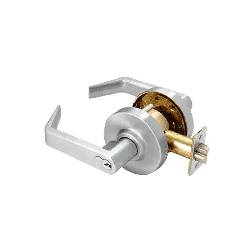 Heavy-Duty Brushed Chrome Grade 1 Lever Locksets Storeroom - 7-Pin SFIC