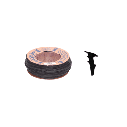 Black 1/2" Roll-In Glazing Gasket - 100' Roll