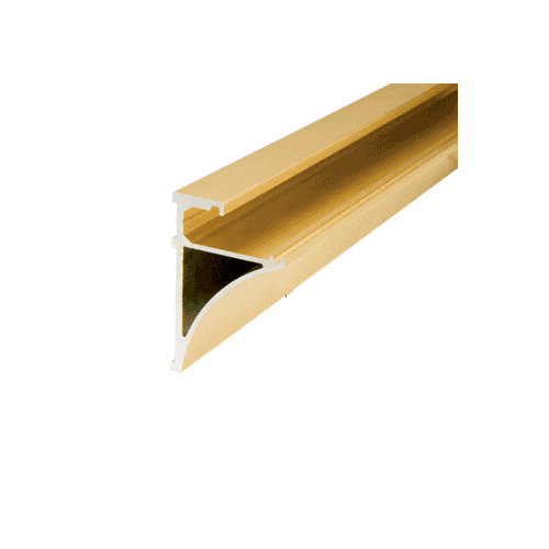 Brite Gold Anodized 96" Aluminum Shelving Extrusion for 3/8" Glass