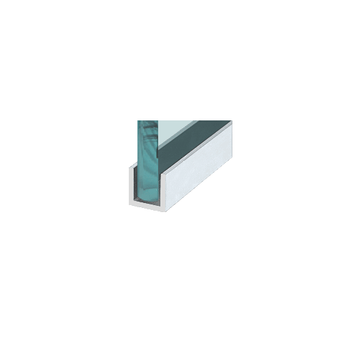 Brite Anodized Wet Glaze 1" Deep U-Channel 18" Stock Length - pack of 50