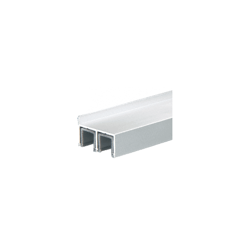 Satin Anodized Dust Proof Double Framing Channel with Plastic Insert 144" Stock Length