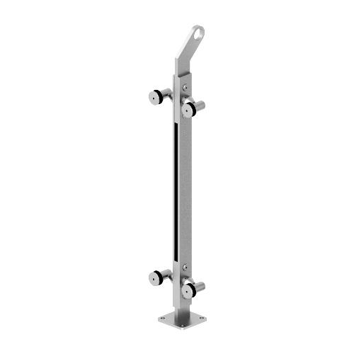 Polished Stainless 42" P2 Series 180 Degree Center Post Railing Kit Polished Stainless 42" P2 Series 180 Degree Center Post Railing Kit